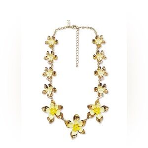 Inc Gold-Tone Yellow Flower All Around Necklace